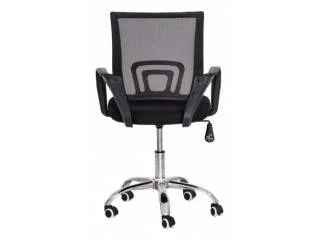 Silla escritorio Negra Mesh base cromada en Negro - Sillas de escritorio, Uruguay | Quesal, vista 4