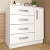 Comoda Cajonera Petit para Dormitorio de 4 Cajones 1 Puerta - FE - Blanco en Blanco - Cómodas, Uruguay | Mulata, vista 1 de 5