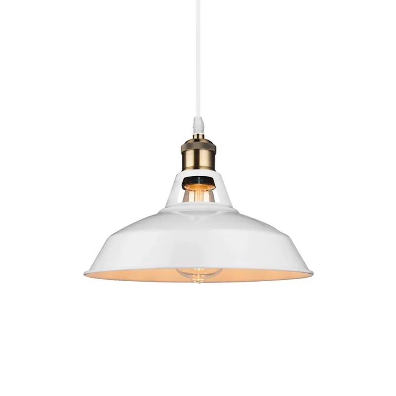 Lámpara Colgante Gatsby Blanca ø 28 cm en Blanco - Lámparas colgantes, Uruguay | Serlux