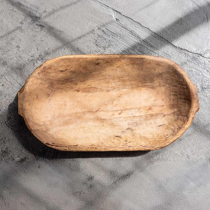 FUENTE VASOURAO OVAL G en Madera natural - Decoración, Uruguay | Fundamento Muebles