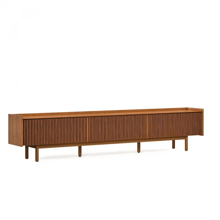 Rack de TV Dune Ripiado 2.6 - Linea Manhattan - Nature en Madera natural - Muebles para TV, Uruguay | Rústico Hogar, vista 2