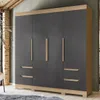 Ropero 4 puertas y 4 cajones - Vivacce - Natural/Titanio en Madera natural - Roperos y placares, Uruguay | Rústico Hogar, vista 1 de 4
