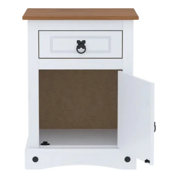 Promo 2 Mesa De Luz Linea Naturale - BLANCO en Blanco - Mesas de luz, Uruguay | La Cueva Muebles, vista 4