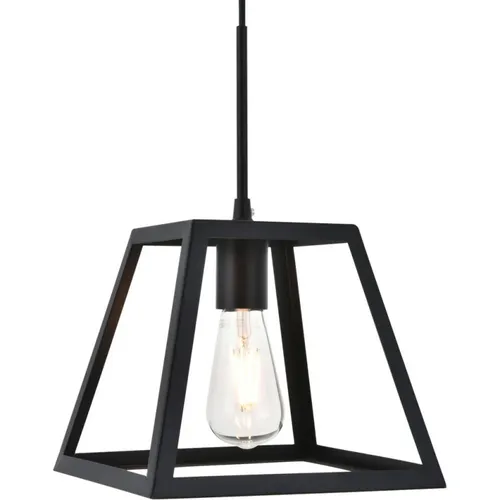 Colgante trapecio 1 lámpara negro 21cm E27 en Negro - Lámparas colgantes, Uruguay | Iluminica