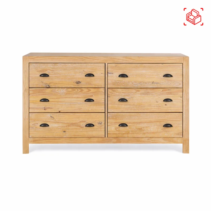 Cómoda Cajonera Madera Natural-beige Montauk en Madera natural - Cómodas, Uruguay | Divino, vista 7