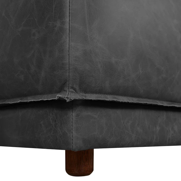 Sillón Cuero-100-natural Negro Romeo en Negro - Sillones y sofás, Uruguay | Divino, vista 4