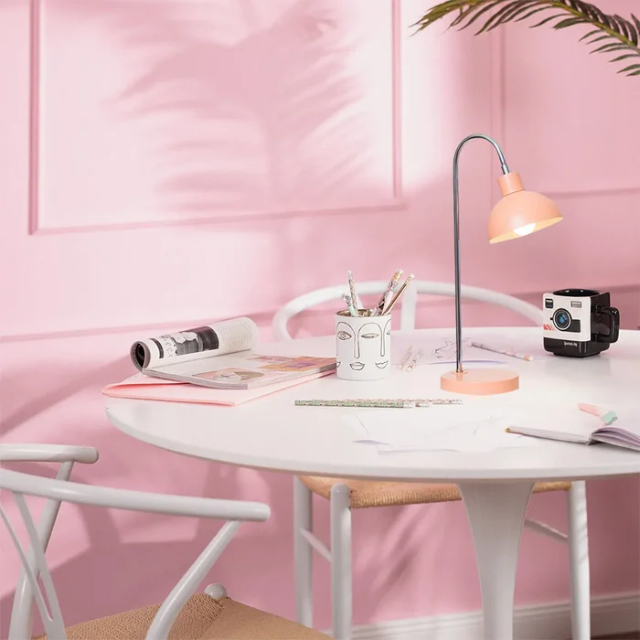 Lámpara de Mesa Vermont Rosado en Rosa - Lámparas de mesa, Uruguay | Unilux, vista 2
