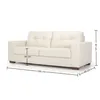 Sofá Fargo - Cuero Básico - 3 cuerpos - 509 (Off White) en Blanco - Sillones y sofás, Uruguay | NYR, vista 3 de 3
