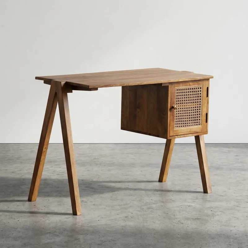 Escritorio Madera-de-mango Marron Henssey en Marrón - Escritorios, Uruguay | Divino
