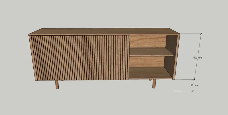Aparador Buffet Capri 180 cm - Olmo en Madera natural - Aparadores y recibidores, Uruguay | Berna home, vista 3