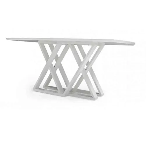 MESA DE COMEDOR 170 X 110 - TAPA SEMI OVAL - OFF WHITE en Blanco - Mesas de comedor, Uruguay | Champagne Home