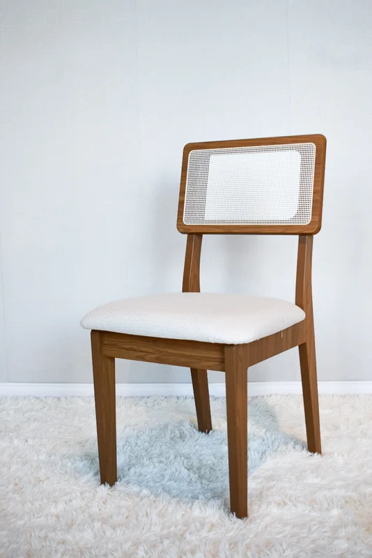 Silla de comedor Monica 100% MDF con RATAN en Madera natural - Sillas, Uruguay | Balton, vista 13