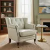 POLTRONA MOA CLASICA C/TACHAS PERLA MATE en Beige - Butacas, banquetas y puffs, Uruguay | Champagne Home, vista 2 de 4