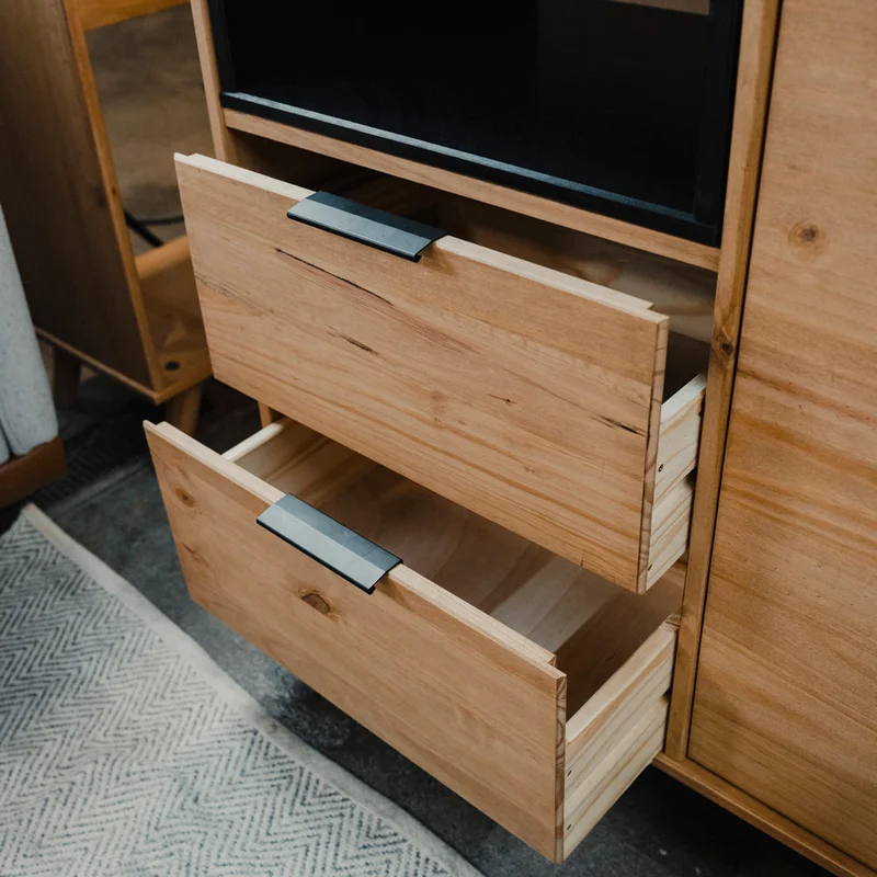 Aparador Bargueño Rack Living Comedor Madera Maciza - Línea Denver en Madera natural - Muebles para TV, Uruguay | Ecowood, vista 9