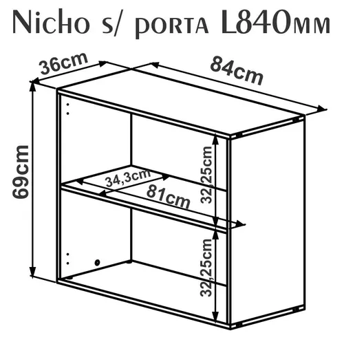 Nicho L840 Estanteria Modular  | 25721 - Bibliotecas, Uruguay | World Vigo