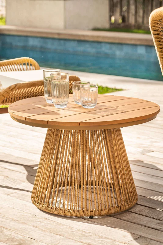 MESA MULTIFUNCION DIAMETRO 66 CMS - EXTERIOR en Madera natural - Muebles para el exterior, Uruguay | La Iberica, vista 8