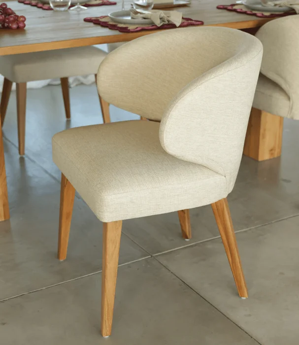 SILLA CALA XL TEKA TAPIZADA en Blanco - Butacas, banquetas y puffs, Uruguay | Masinfinito Casa, vista 3