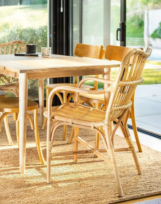 MESA COMEDOR NORDICA - OLMO NATURAL - 1.50 X 0.90 MTS en Madera natural - Mesas de comedor, Uruguay | La Iberica, vista 7