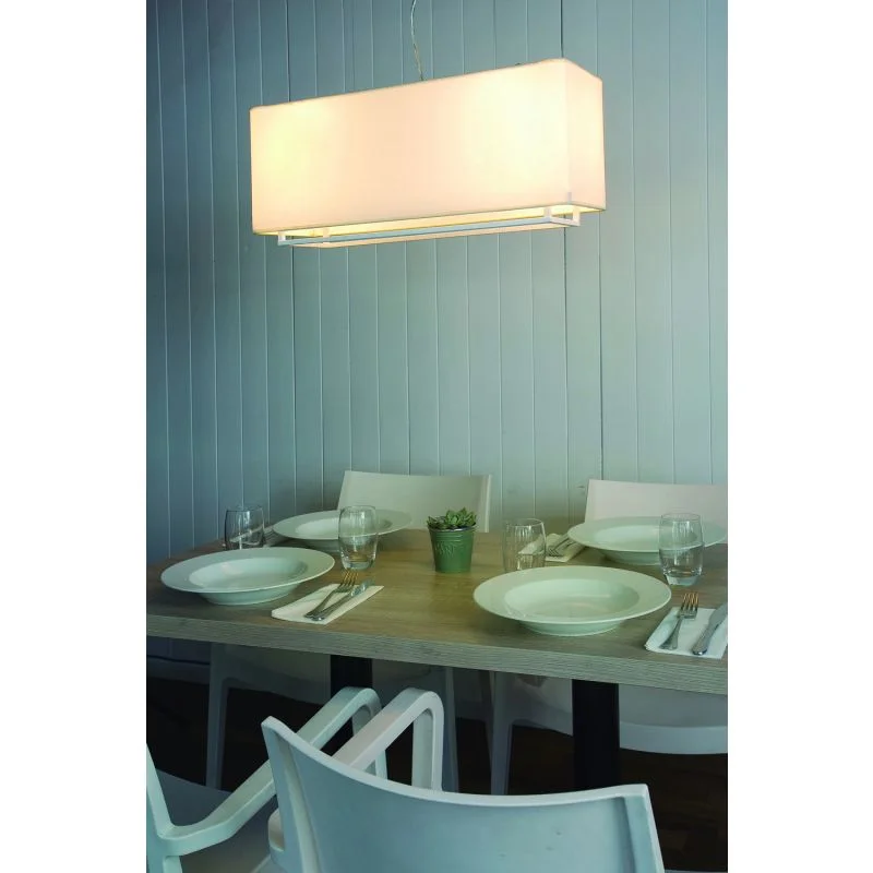 Colgante rectangular blanca con armazón en Blanco - Lámparas colgantes, Uruguay | La Perla, vista 6