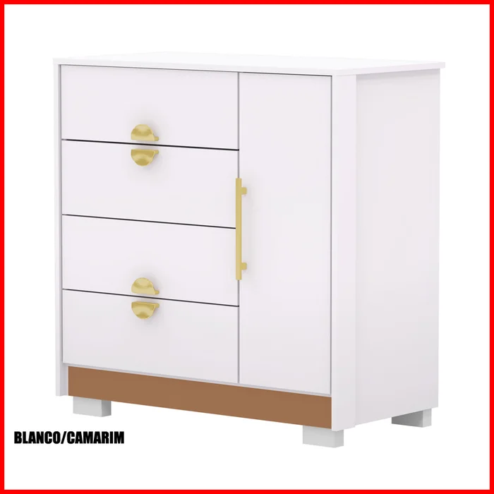 Comoda cajonera con puerta – 20033 en Blanco - Cómodas, Uruguay | Punto Unión, vista 2