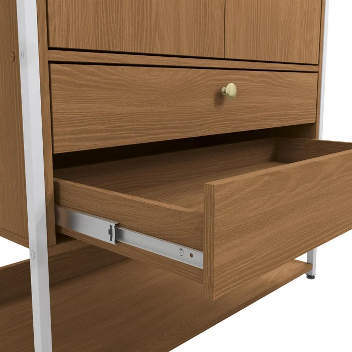 Combo Closet Abierto Modular P48 y P49 - Linea Industrial en Madera natural - Roperos y placares, Uruguay | Balton, vista 13