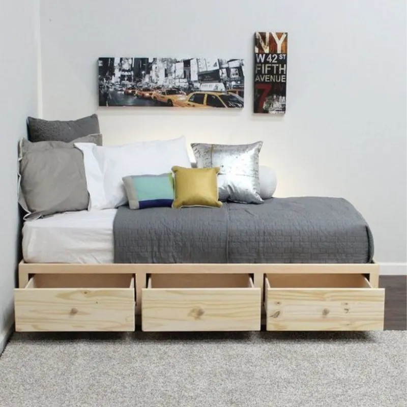 Cama Thuja en Madera natural - Dormitorio, Uruguay | Treehouse Deco