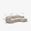 Sofá modular Neom 3 plazas chaise longue derecho/izquierdo beige 263 cm en Beige - Sillones y sofás, Uruguay | Kavehome, vista 8 de 8