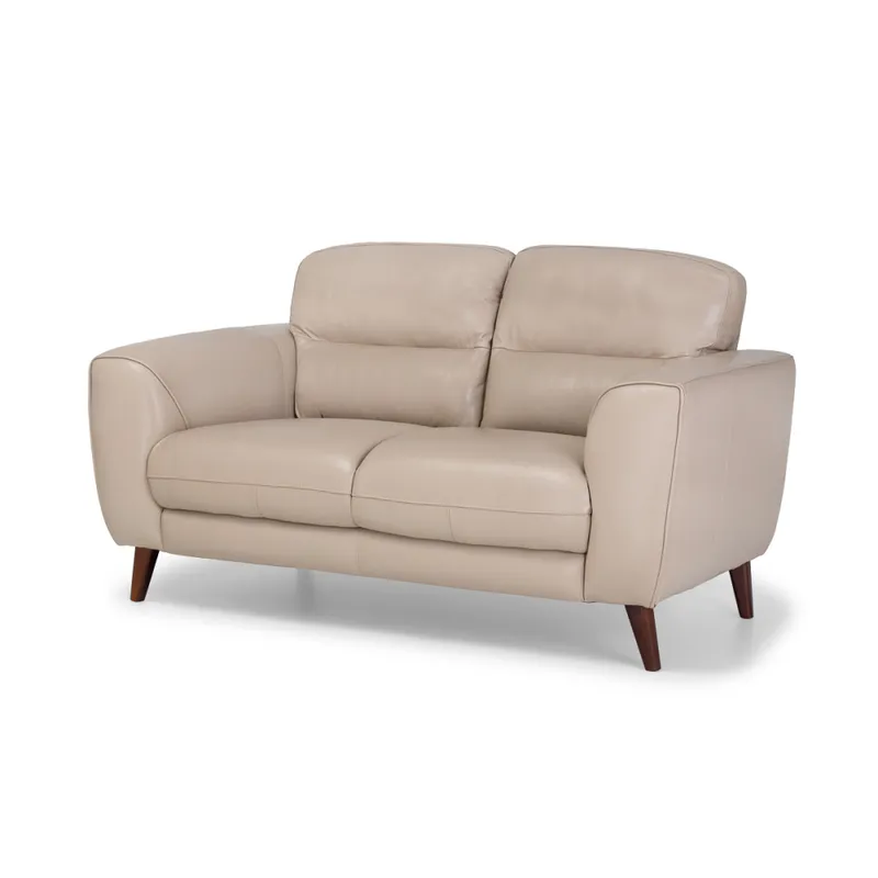 Sofá Valentino - Cuero Básico - 2 cuerpos - 519 (Beige) en Beige - Sillones y sofás, Uruguay | NYR