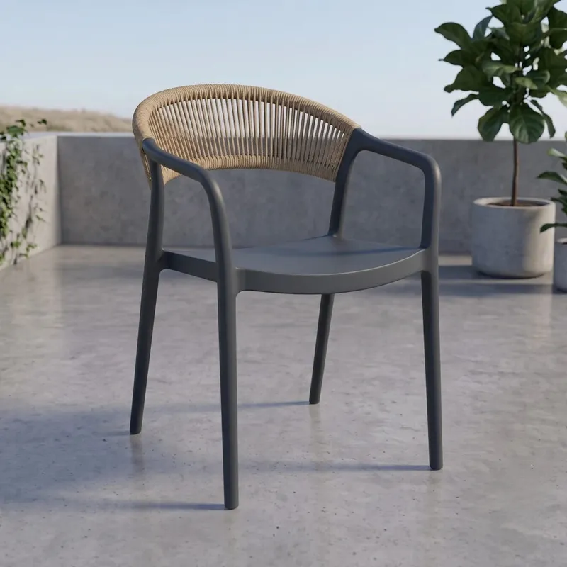Silla de Jardín Exterior Valencia - Gris en Gris - Sillas, Uruguay | Ecowood