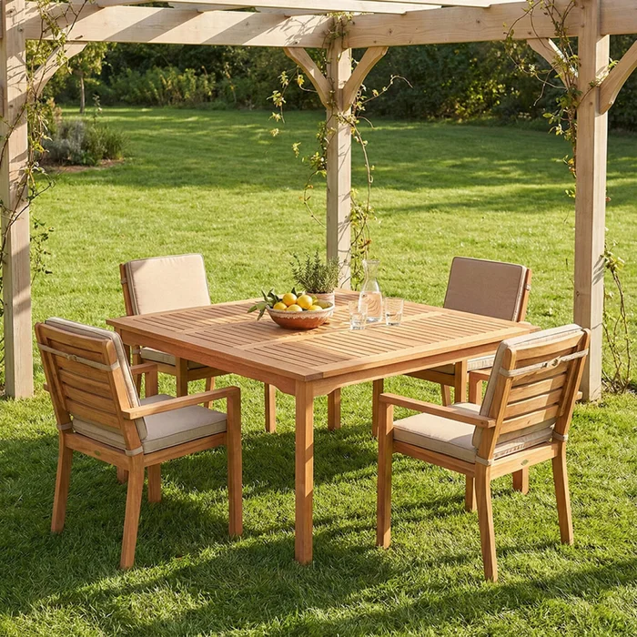 Mesa de Patio Madera de Eucalipto - Ipanema en Madera natural - Muebles para el exterior, Uruguay | Rústico Hogar, vista 2