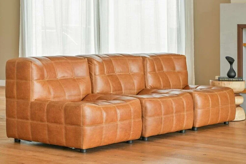 BUTACA COLUMBIA - CUERO ITALIANO CARAMELO en Marrón - Sillones y sofás, Uruguay | La Iberica, vista 15