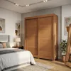 Ropero 2 Puertas Corredizas - Titanium - Cinamomo en Madera natural - Roperos y placares, Uruguay | Rústico Hogar, vista 1 de 5
