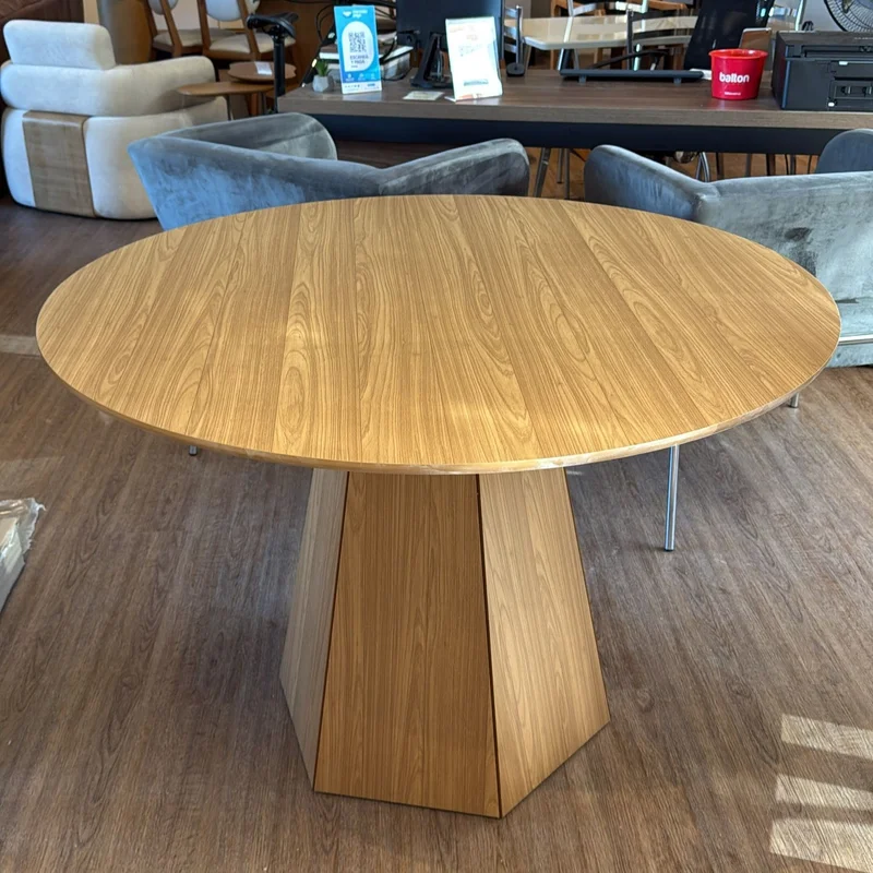 Mesa de Comedor Milano Redonda 115CM - 100% MDF en Madera natural - Mesas de comedor, Uruguay | Balton, vista 3
