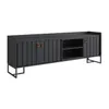 Rack Trendy Negro (Pie Negro) 160 cm - Muebles para TV, Uruguay | Berna home, vista 1 de 8