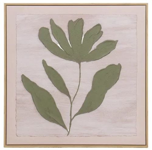 Cuadro Leaf I, 60x60, Verde Papel H1gca250909a en Verde - Decoración de pared, Uruguay | Divino