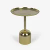 Mesa auxiliar redonda Adaluz de metal dorado Ø 37 cm en Amarillo - Mesas de arrimo, Uruguay | Kavehome, vista 1 de 5
