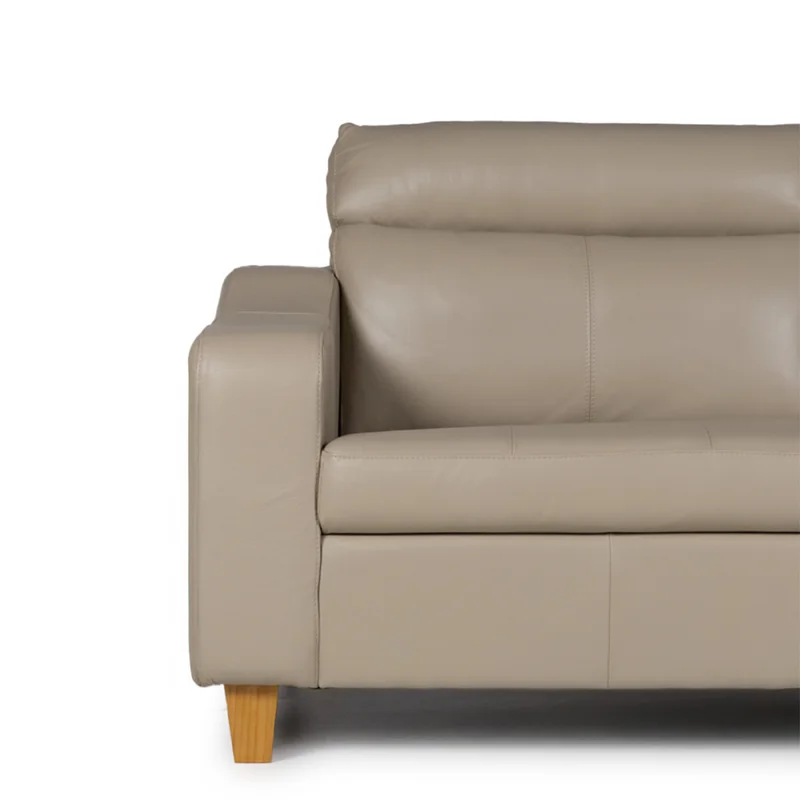 Sofá Milán - Cuero Básico - 3 cuerpos - 519 (Beige) en Beige - Sillones y sofás, Uruguay | NYR, vista 3