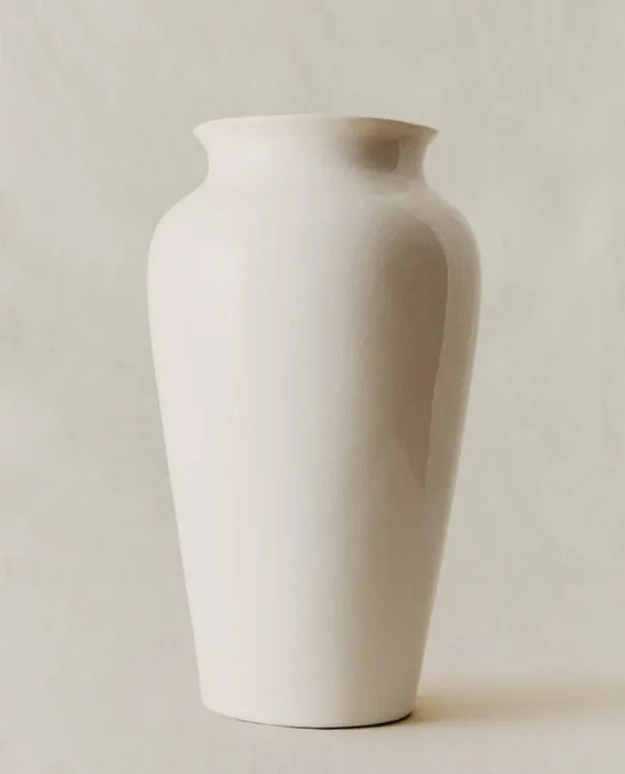 JARRÓN DECORATIVO CERÁMICA ALTO en Blanco - Jarrones, Uruguay | Zara Home