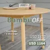 Mesa Malta + 4 sillas Capri en Madera natural - Muebles, Uruguay | Uruguay Bamboo, vista 1 de 3