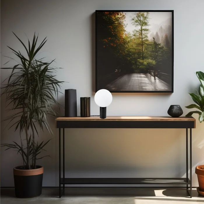 Luminaria de Mesa Volos Gris en Gris - Lámparas de mesa, Uruguay | Serlux, vista 4