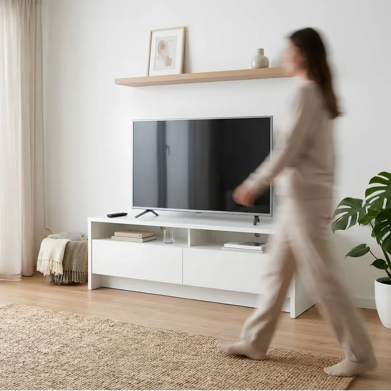 Rack de Tv 135 - Aspen - Blanco en Blanco - Muebles para TV, Uruguay | Rústico Hogar, vista 4