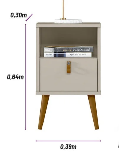 Mesa de Luz Buzios 39cm - Retro en Beige - Mesas de luz, Uruguay | Balton, vista 10