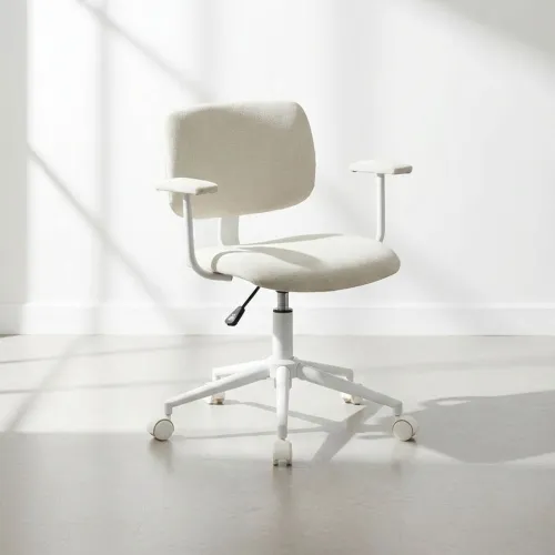 Asiento De Oficina Polipropileno-y-tela Natural-beige Clifford en Beige, Uruguay | Divino
