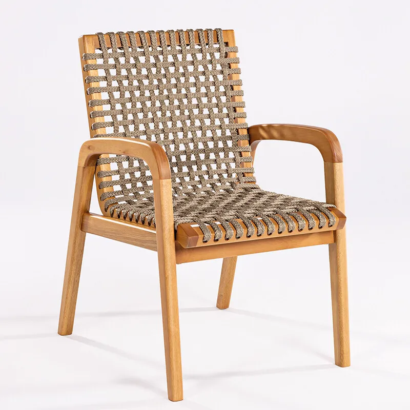 SILLA TRACO C/BRAZO CUERDA RAMI 56x62x85CM JATOBA - Muebles para el exterior, Uruguay | Vinibel