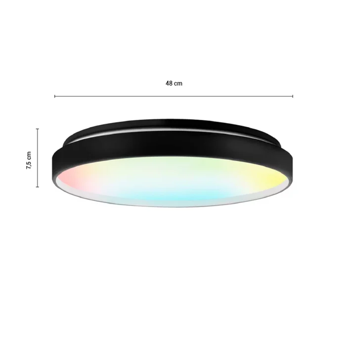 Panel LED LEDVANCE OSRAM Deco Smart Negro De Adosar 32W RGB en Blanco - Lámparas colgantes, Uruguay | Serlux, vista 4