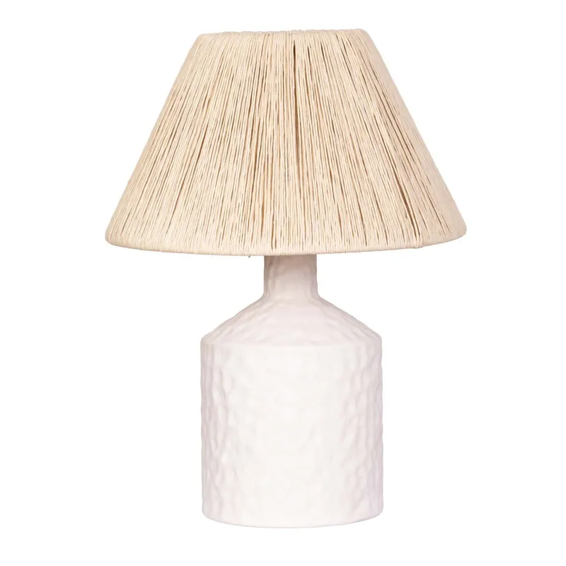 Lámpara De Mesa Ceramica Natural-beige Ml249214 en Beige - Lámparas de mesa, Uruguay | Divino