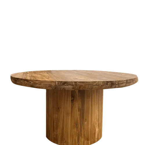 MESA COMEDOR OSLO REDONDA TEKA en Madera natural - Mesas de comedor, Uruguay | Masinfinito Casa