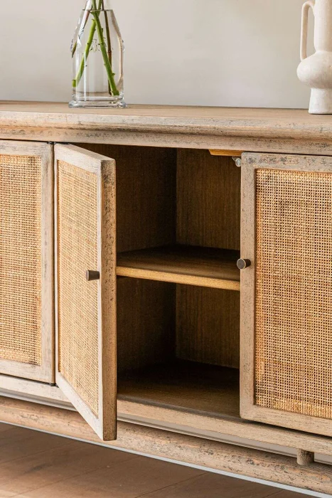 APARADOR SAKURA - PINO MACIZO RECICLADO GRIS en Madera natural - Muebles para TV, Uruguay | La Iberica, vista 2
