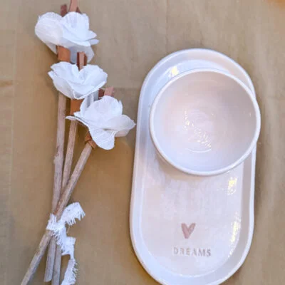 Mini flores de tela x 3 (ideal para completar kits) en Marrón - Jarrones, Uruguay | Dreams On Time, vista 12