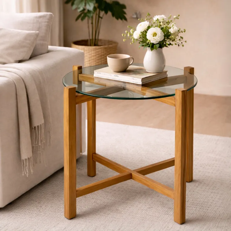 Mesa lateral "BISCUIT" en Madera natural - Muebles, Uruguay | Casa Ernesta